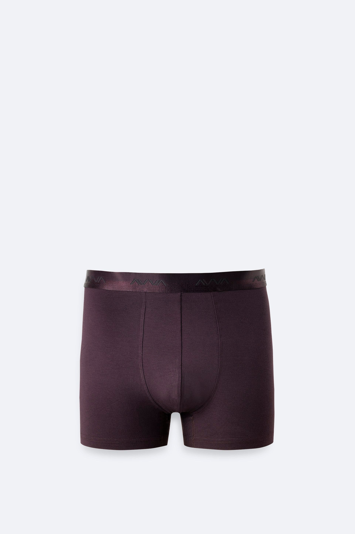 Mürdüm Düz Basic Soft Touch Tekli Boxer