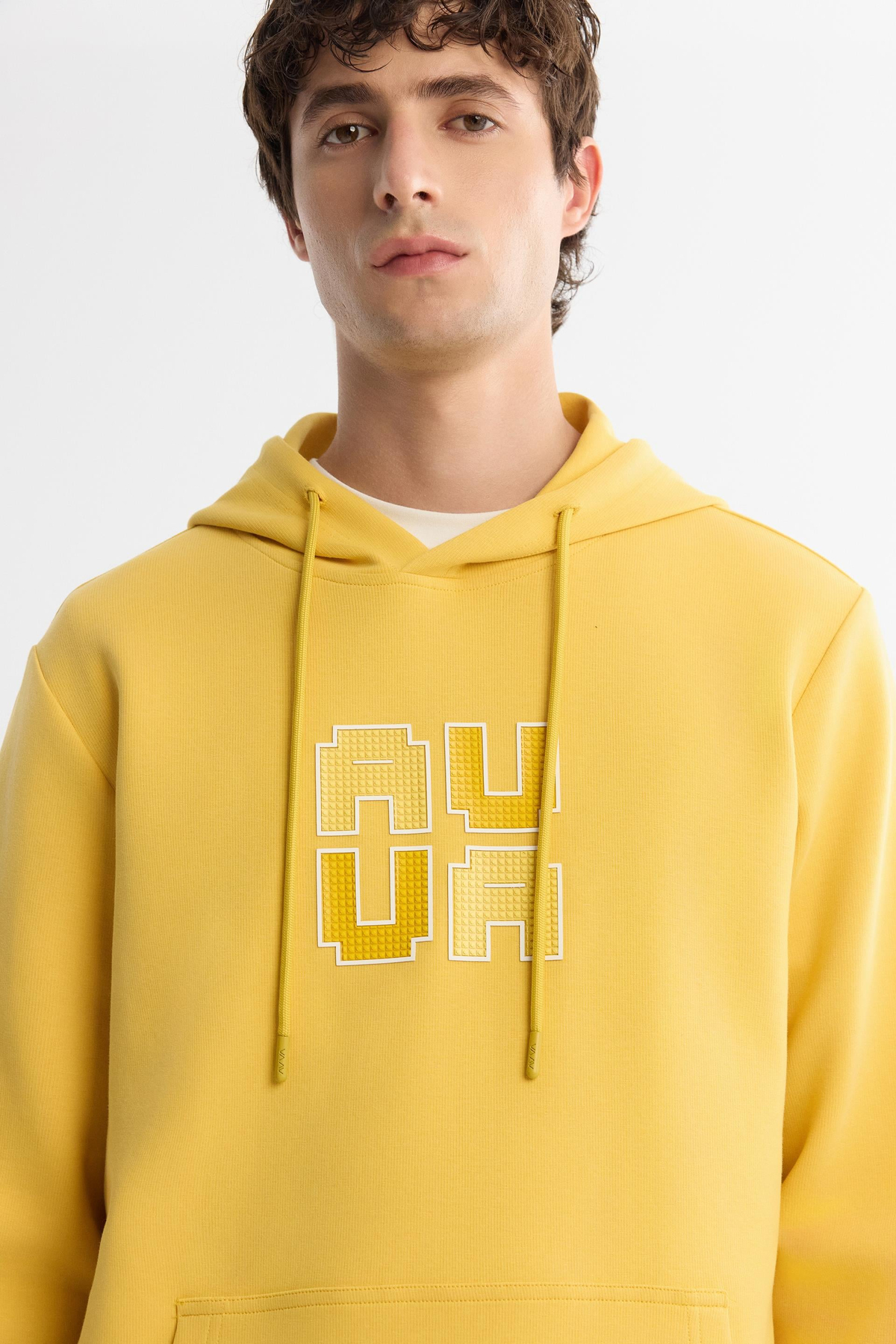 Sarı Kapüşonlu Sweatshirt