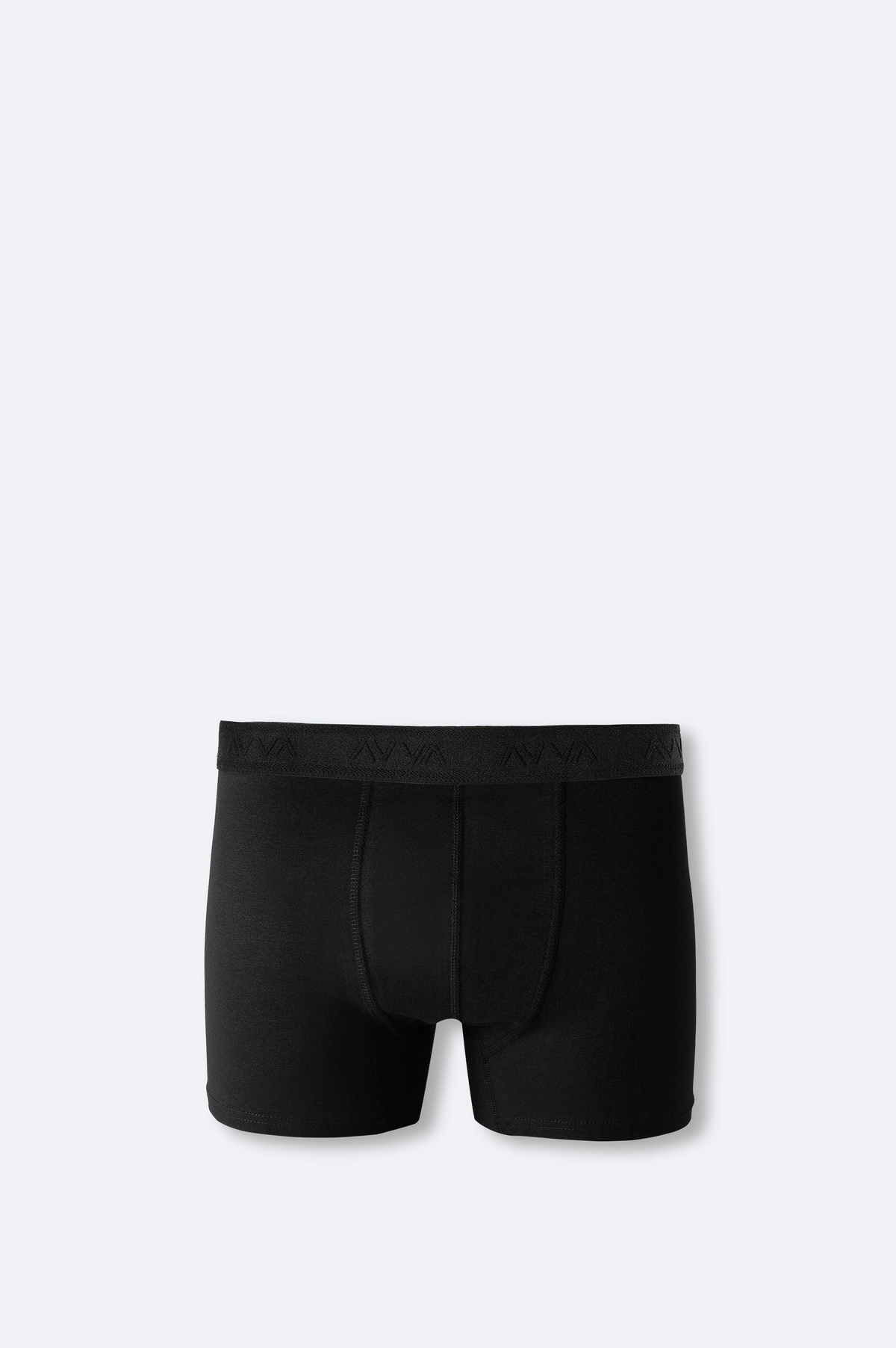 Siyah Basic Pamuklu Tekli Boxer