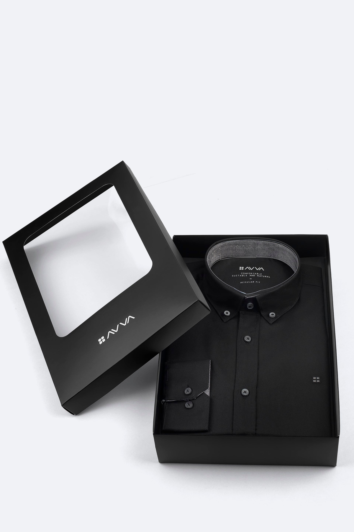 Black 100% Cotton Oxford Shirt