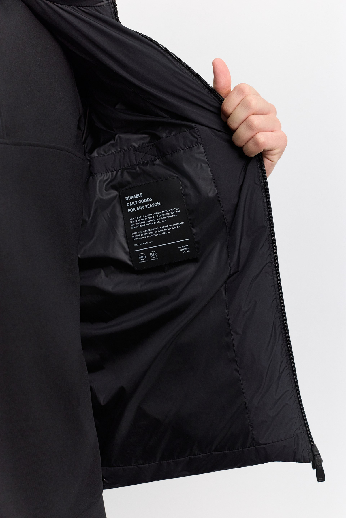 Black Hooded Padded Jacket