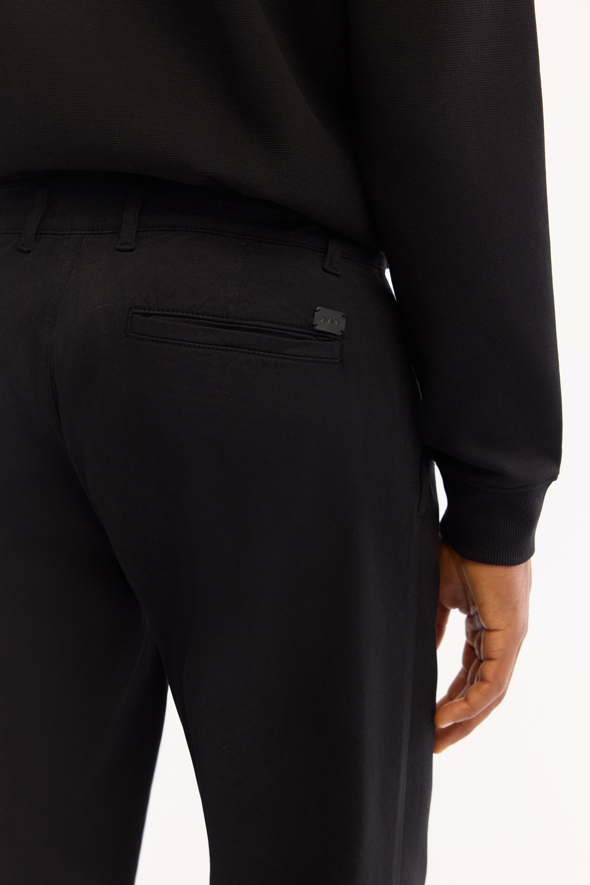 Siyah Klasik Bel Soft Touch Chino Pantolon