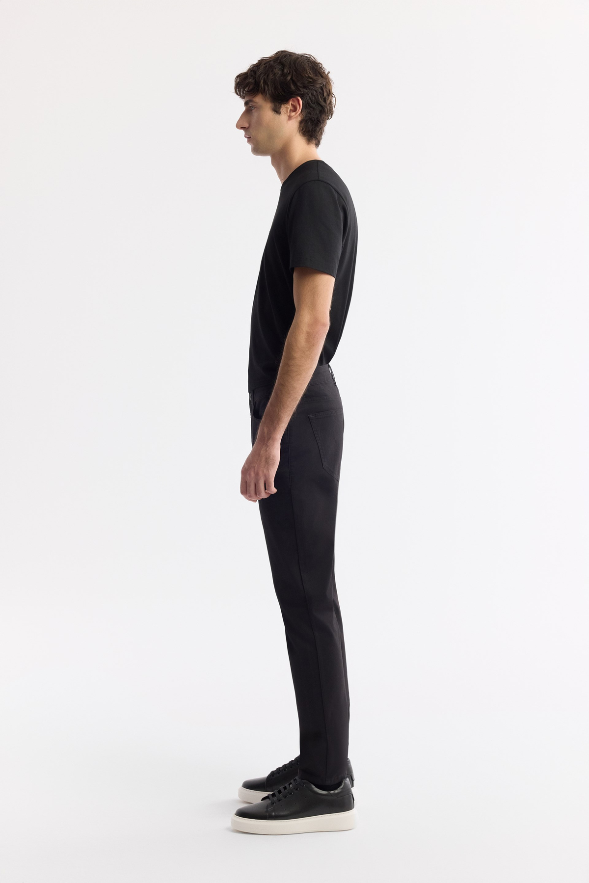 Siyah Soft Touch Pamuklu Pantolon