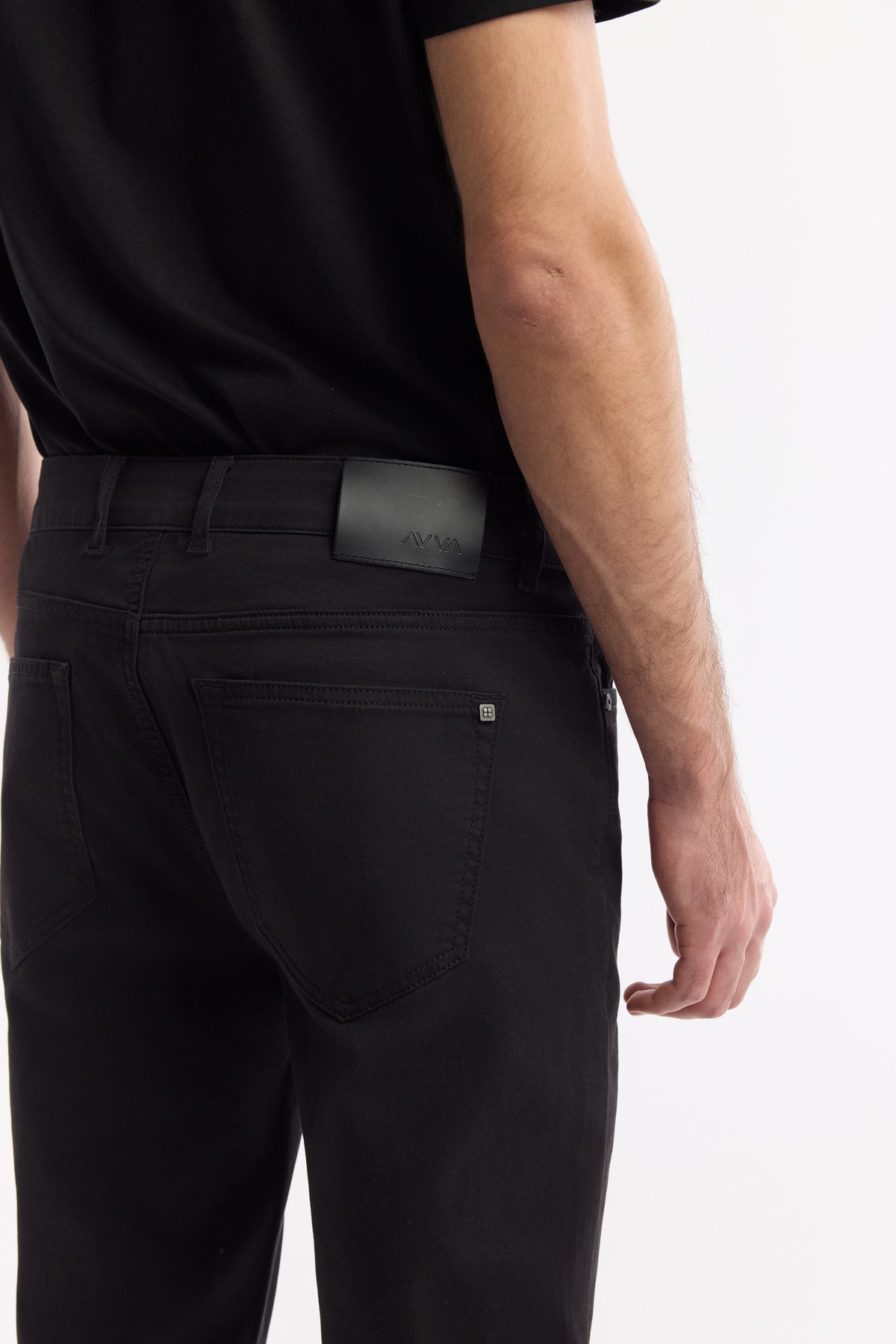 Siyah Soft Touch Pamuklu Pantolon