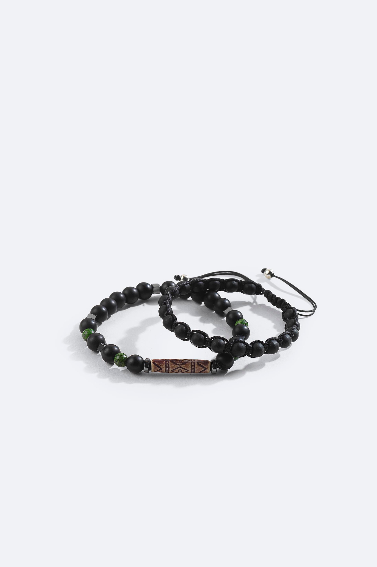 Black Stone Beaded Bracelet