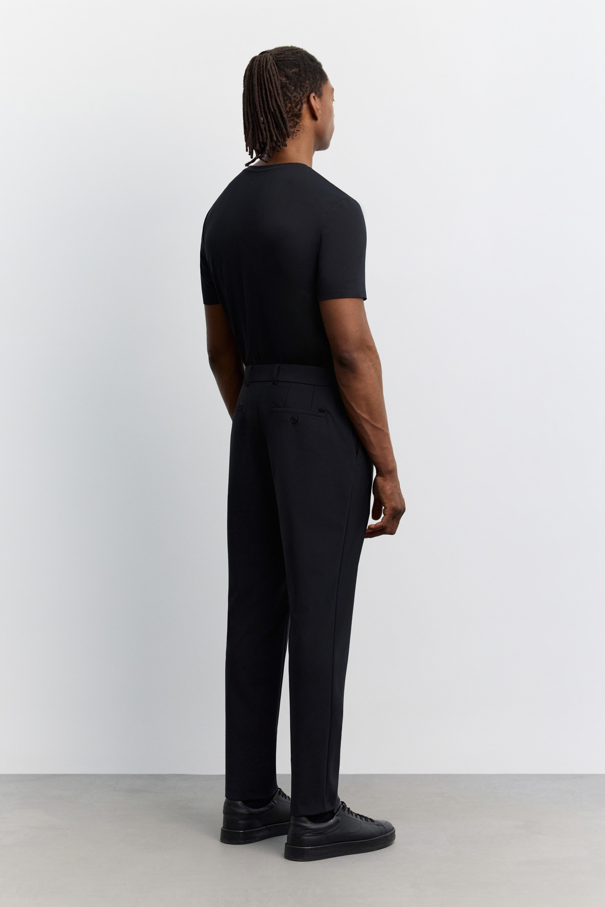 Siyah Yan Cepli, Slim Fit Teknik Klasik Pantolon
