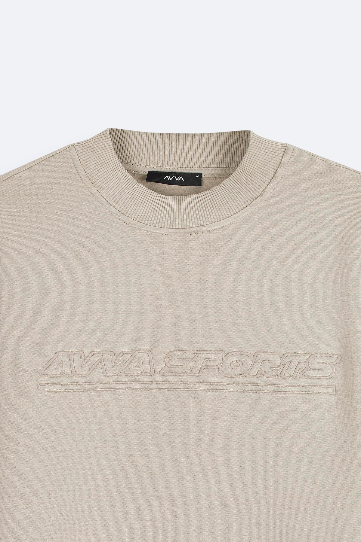 Taş Bisiklet Yaka Pamuklu Baskılı Sweatshirt