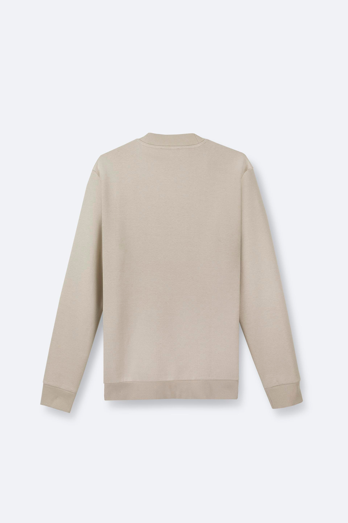 Taş Bisiklet Yaka Pamuklu Baskılı Sweatshirt
