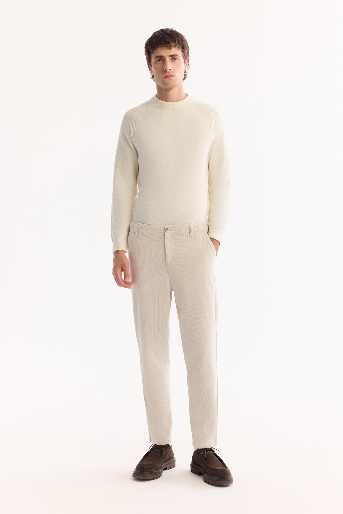 Taş Klasik Bel Soft Touch Kadife Fitilli Chino Pantolon
