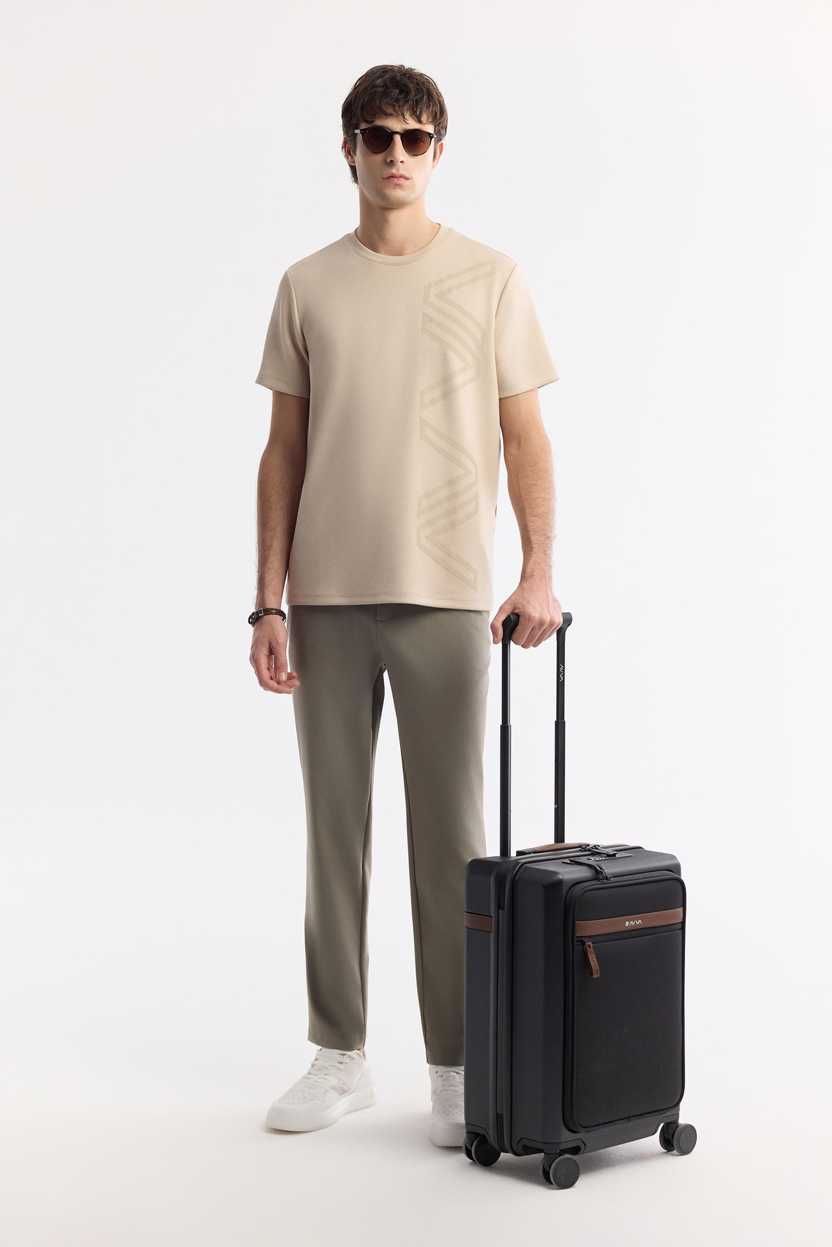 Vizon Baskılı Bisiklet Yaka İnterlok T-Shirt