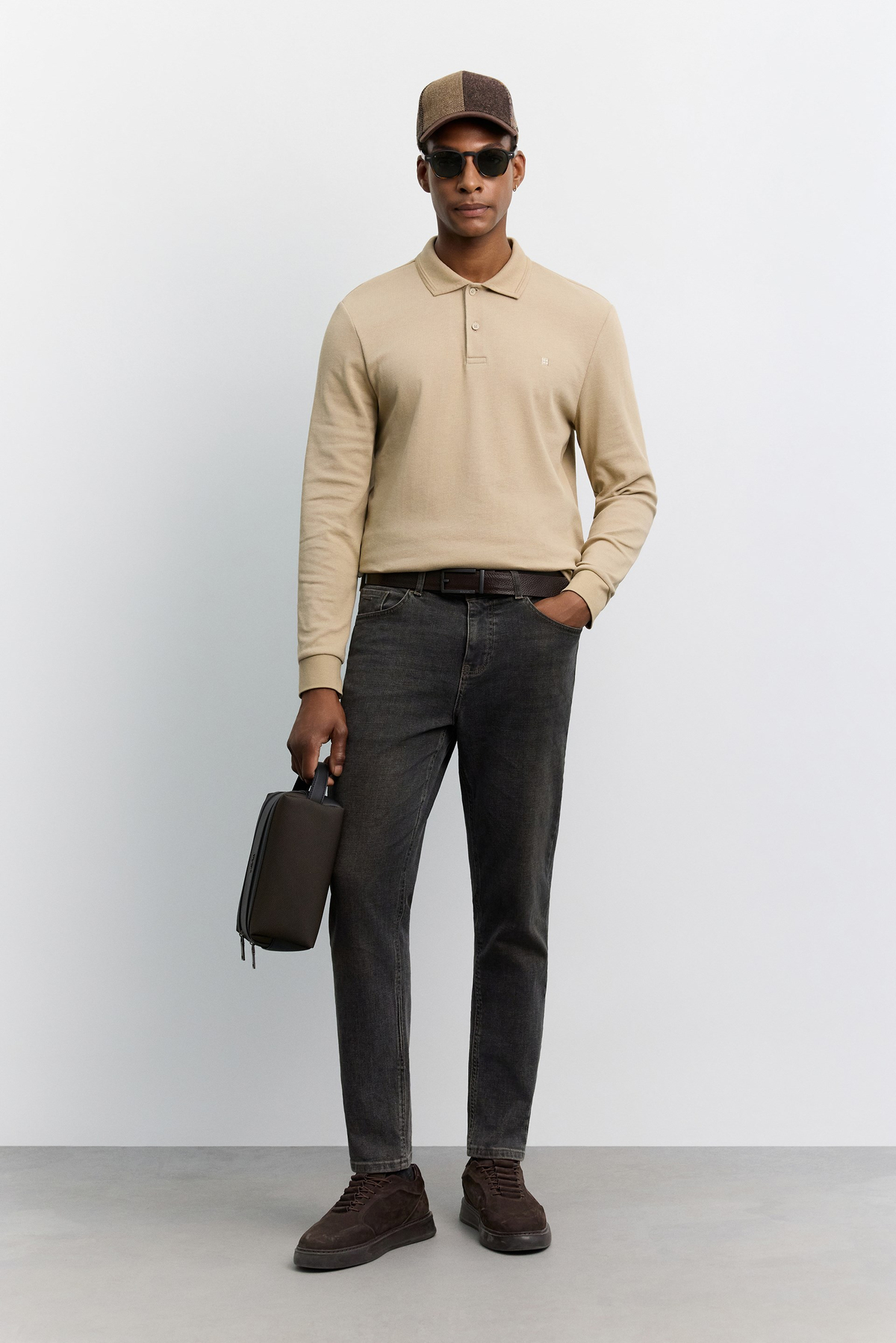 Mink Long Sleeve Polo Shirt
