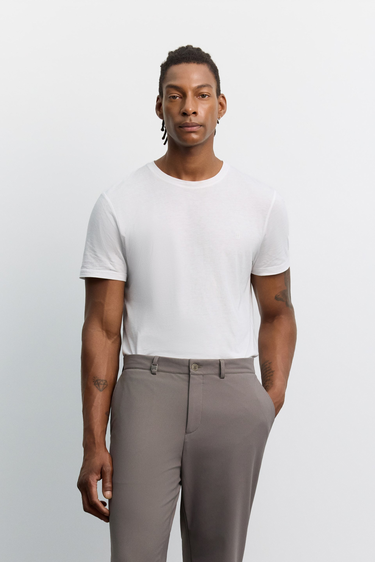 Vizon Yan Cepli, Slim Fit Teknik Klasik Pantolon