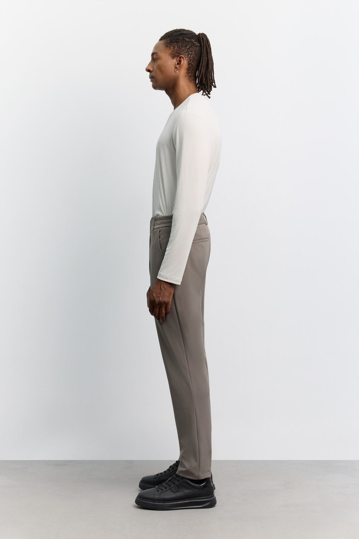 Vizon Yanı Lastikli Teknik Slim Fit Pantolon