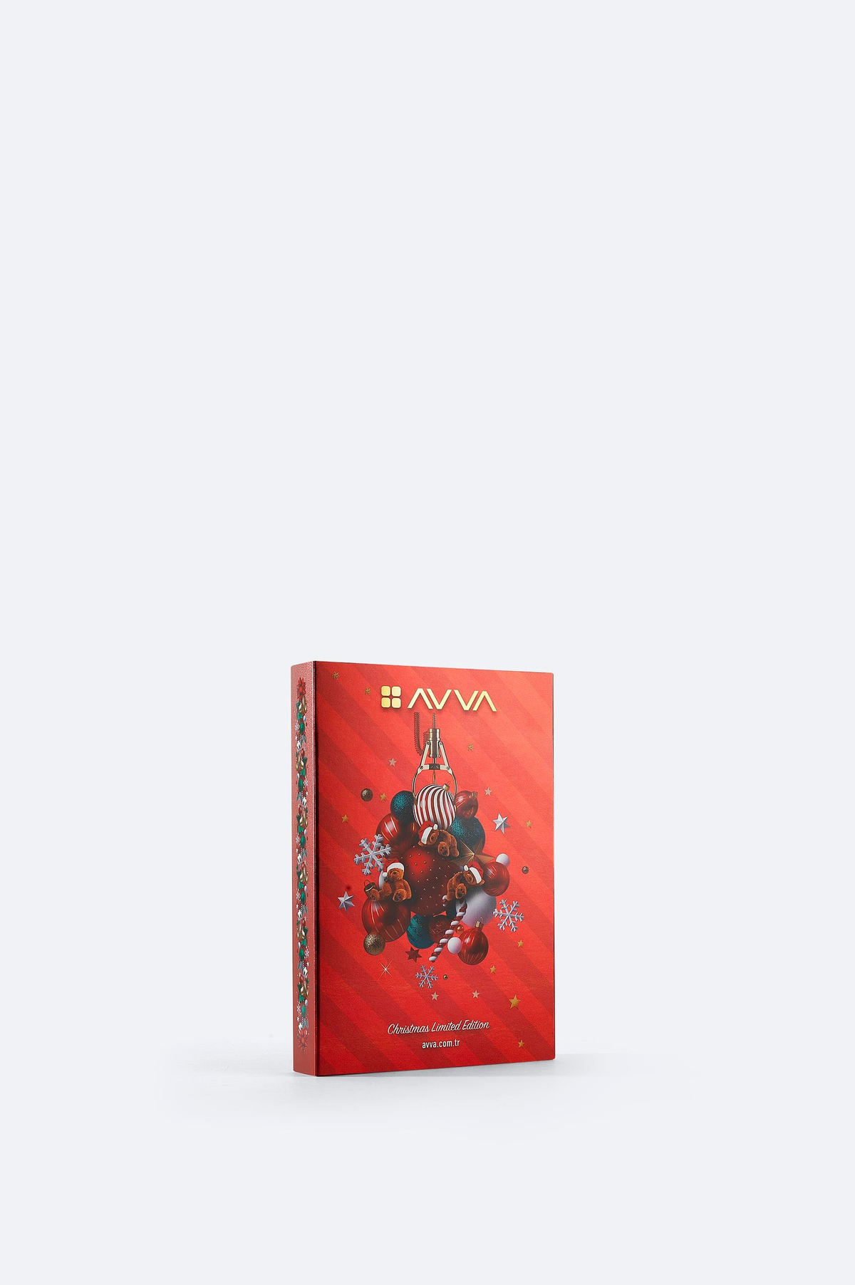 Yeşil Yılbaşı Desenli Tekli Kutu Boxer