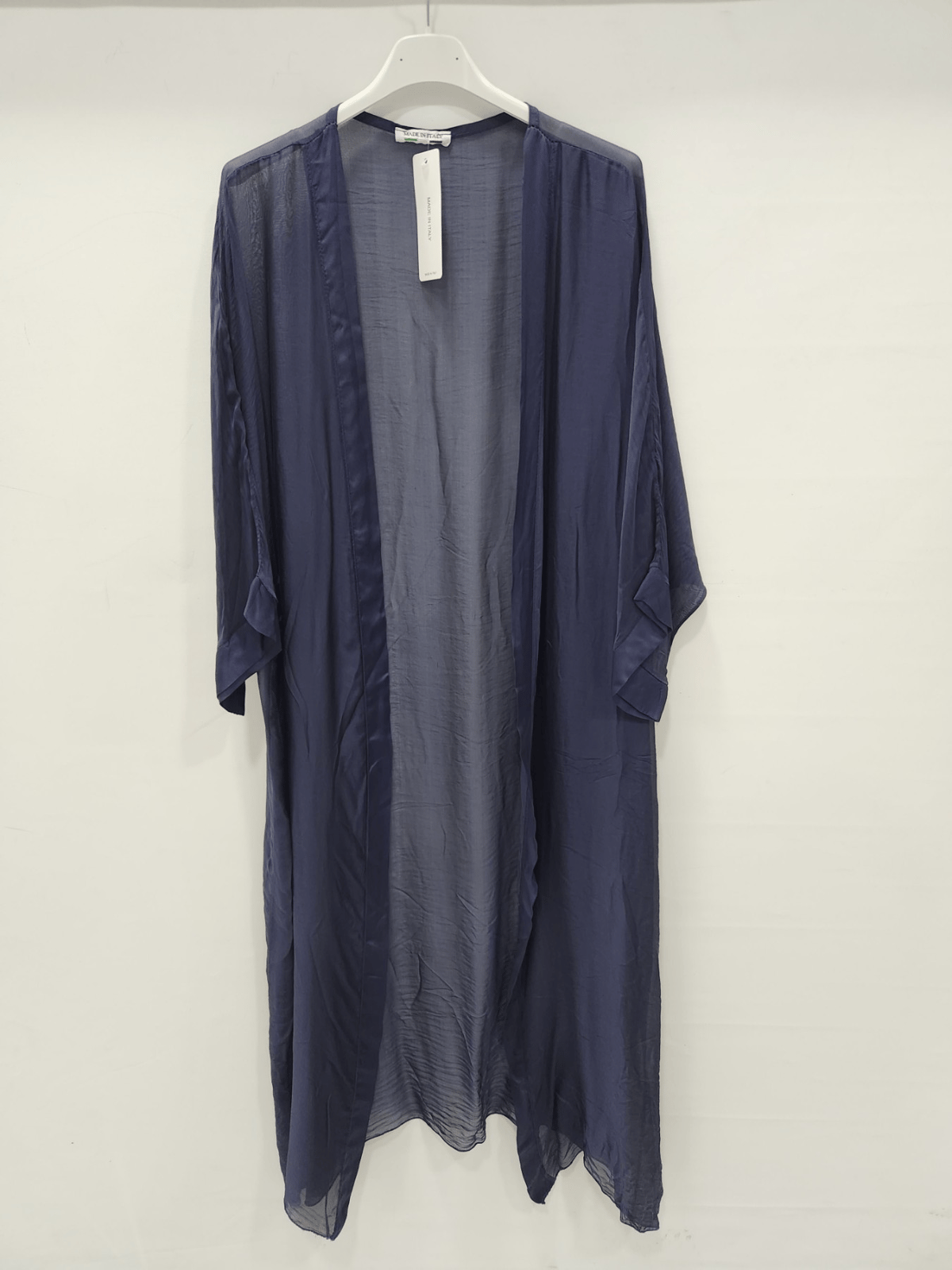 Kadın Lacivert İtalyan Uzun İpek Kaftan