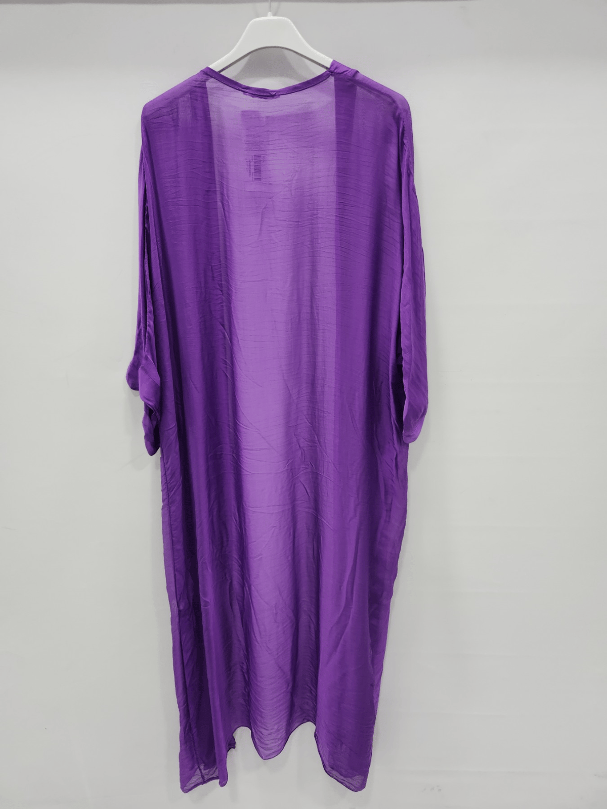 Kadın Mor İtalyan Uzun İpek Kaftan