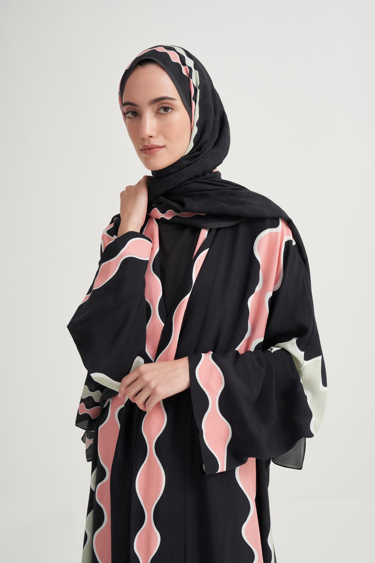 Luma Premium Floş Abaya Siyah
