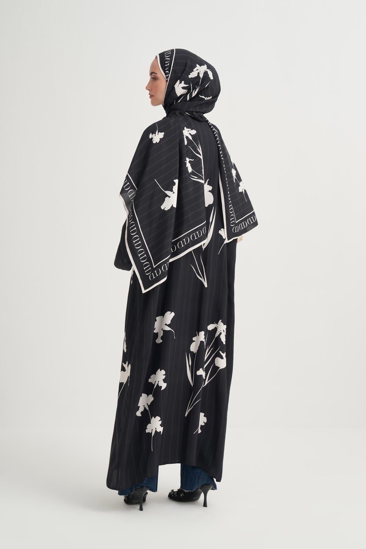 Sira Premium Floş Abaya Siyah