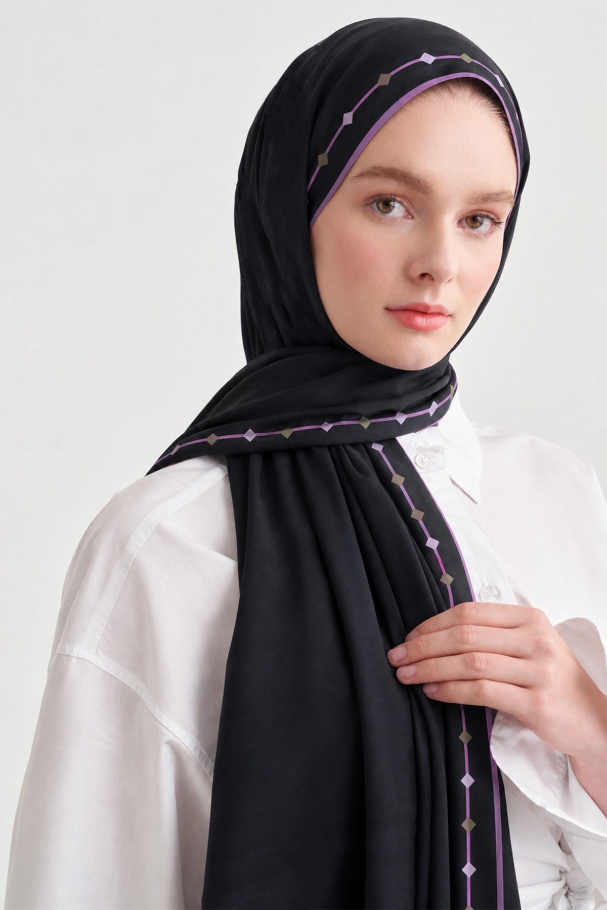Naia Floş Şal Siyah