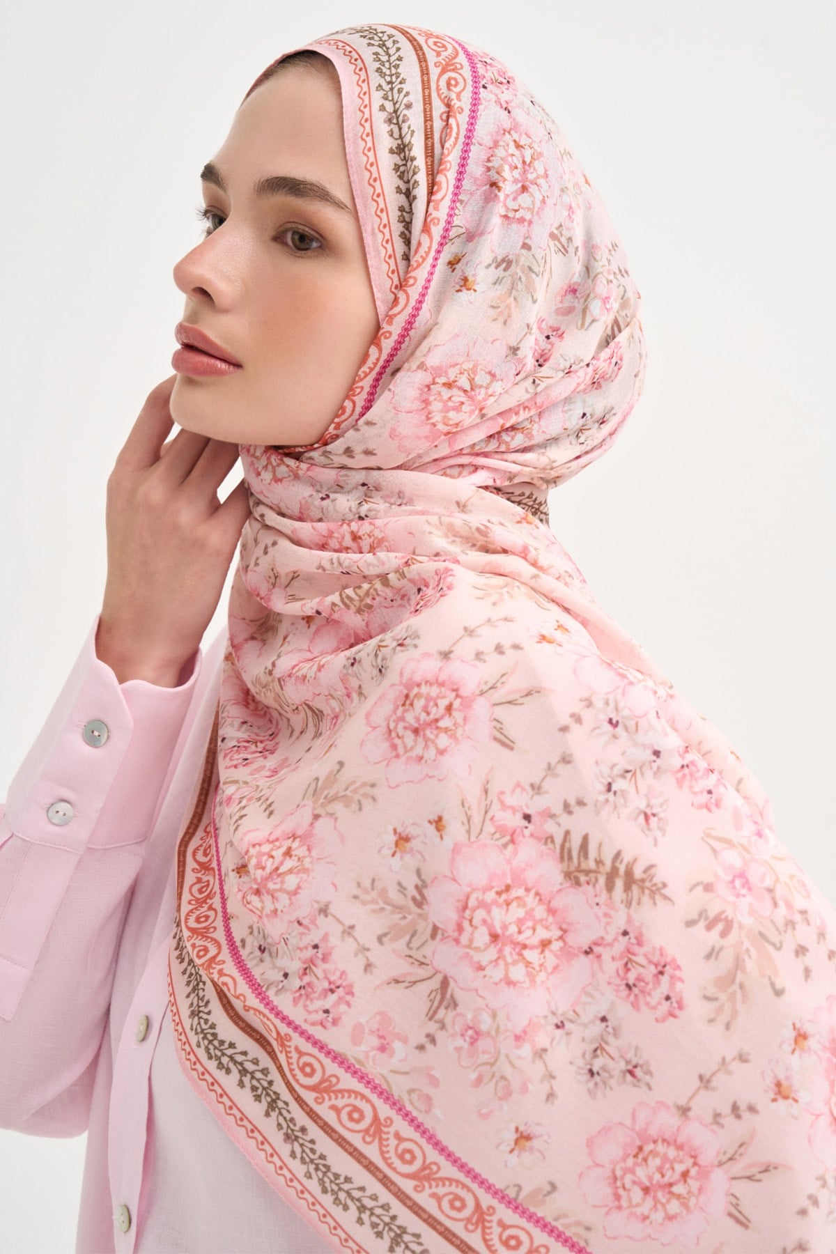 Mirelle Aria Viskon Şal Pembe