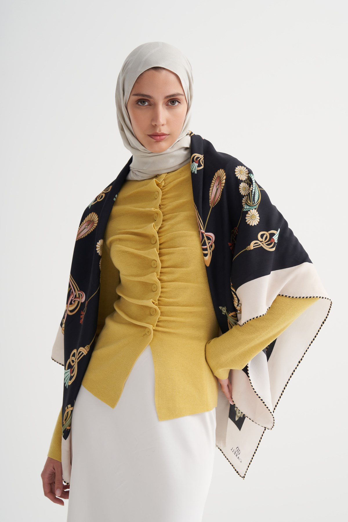 Ornella Premium Omuz Şalı Siyah