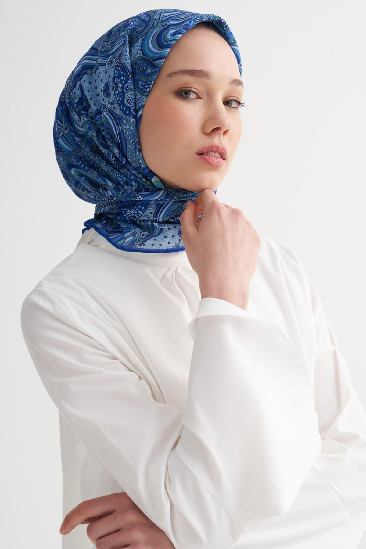 Nerissa Soft Eşarp Mavi