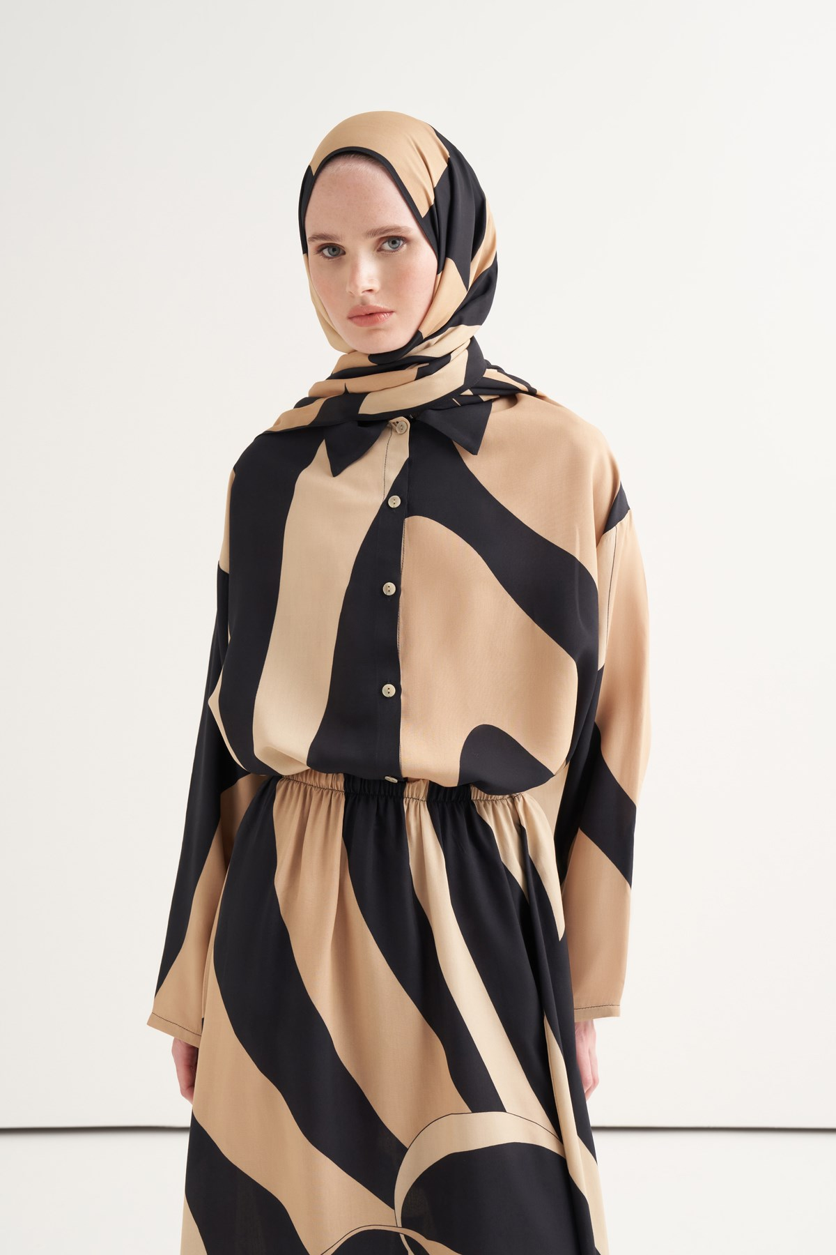 Maison C Floş Etekli Takım Camel