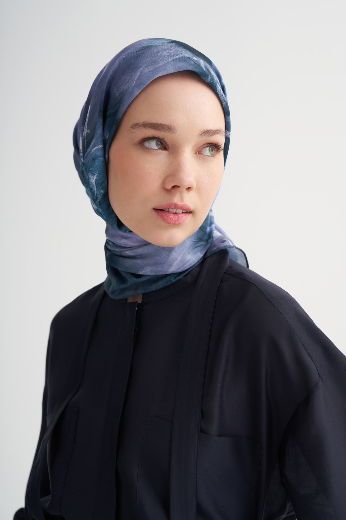 Bloomia Soft Eşarp Mavi