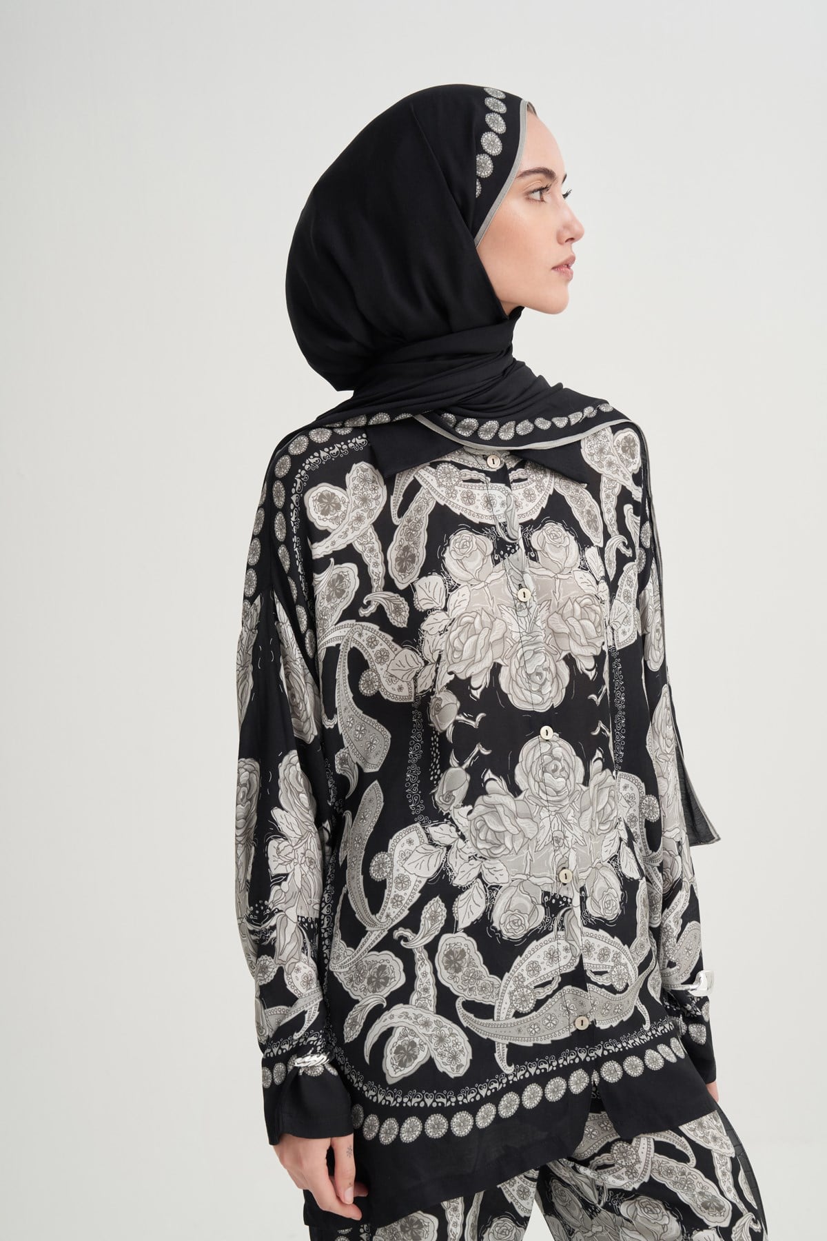 Noor Floş Şal Siyah