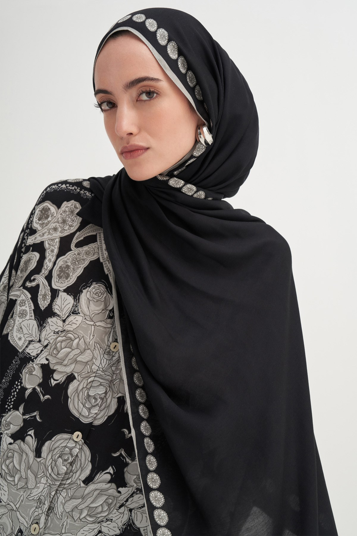 Noor Floş Şal Siyah