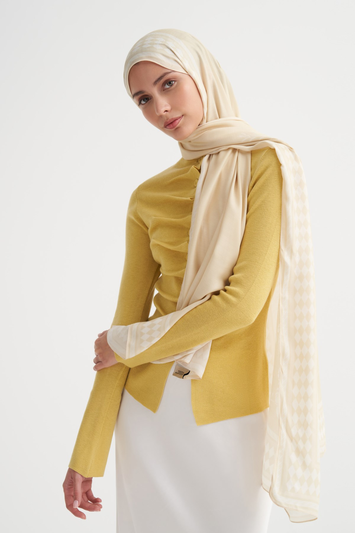 Fiora İncira Viskon Şal Soft Sarı