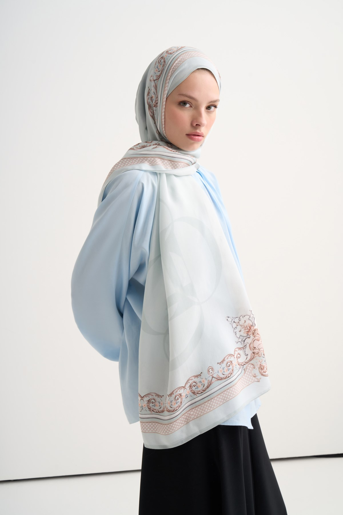 Baroque Floş Şal Turkuaz
