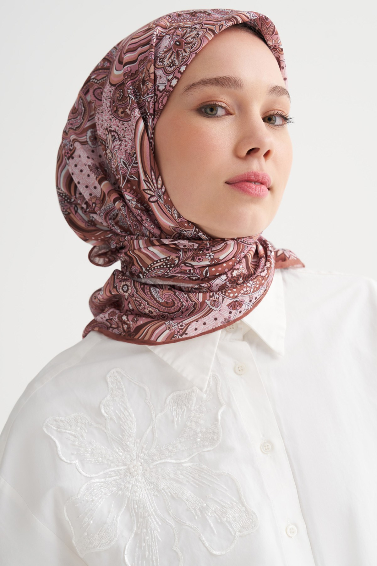 Nerissa Soft Eşarp Pudra