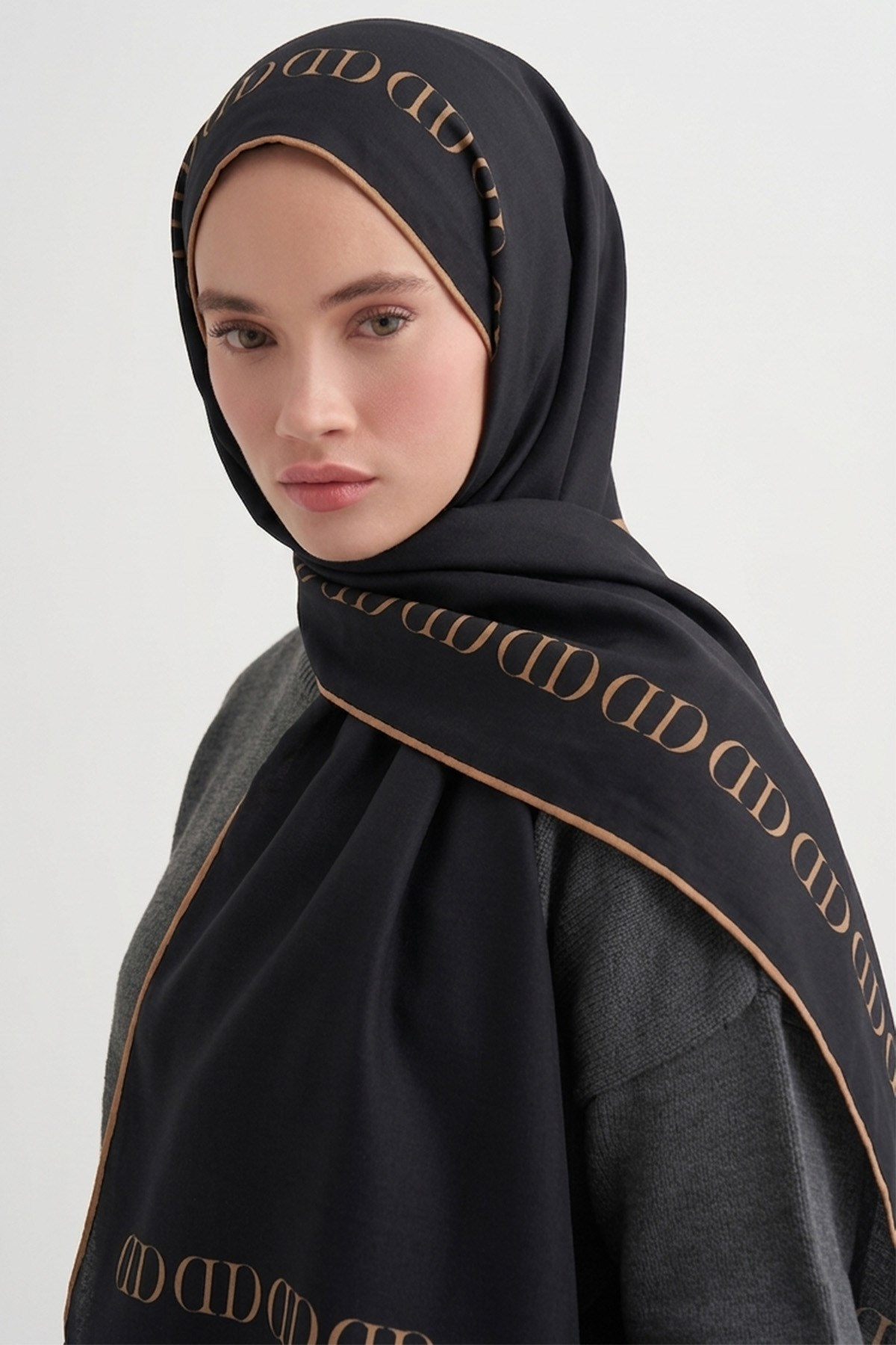 C Monogram Floş Şal Camel