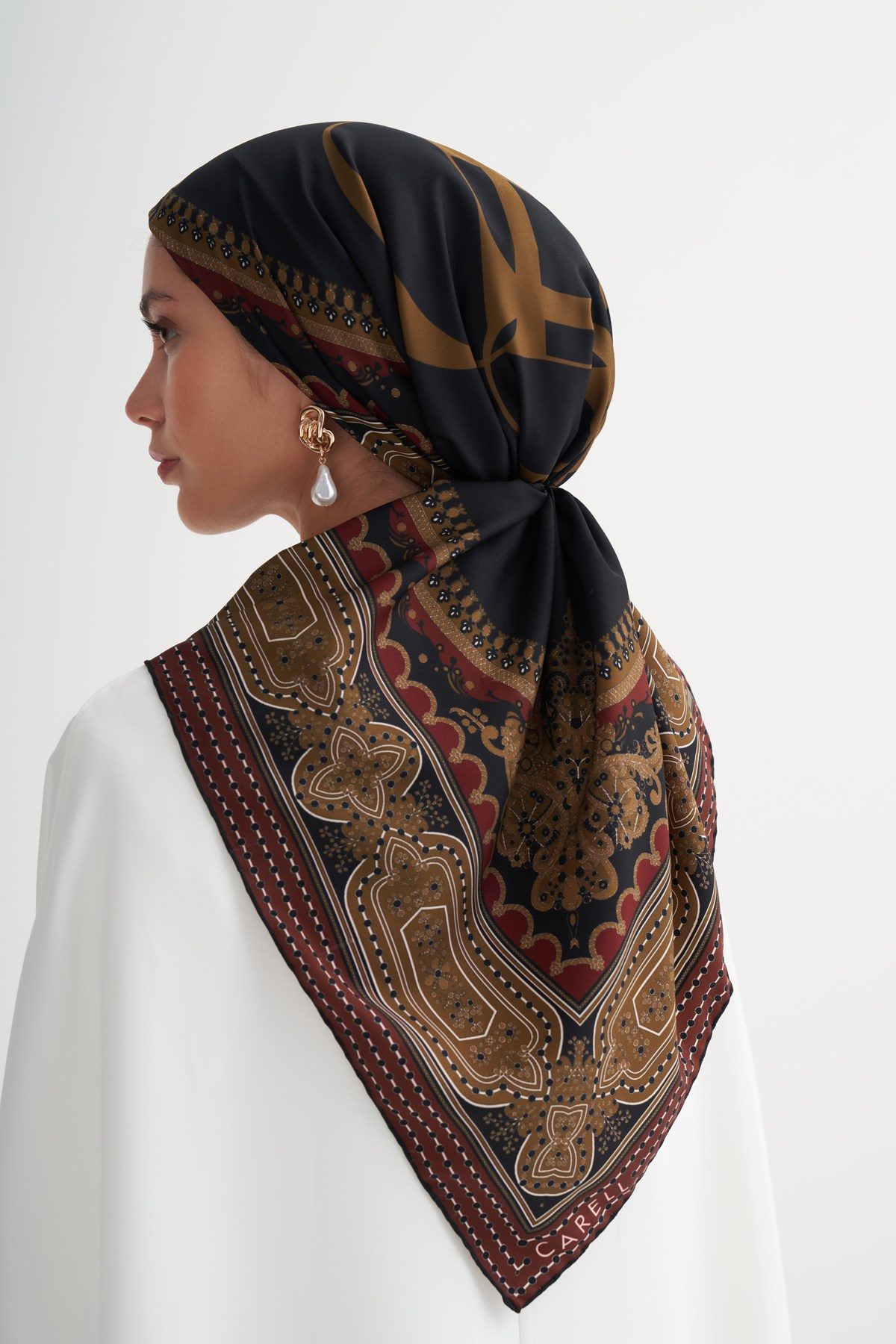 Legacy Siyah Twill Eşarp
