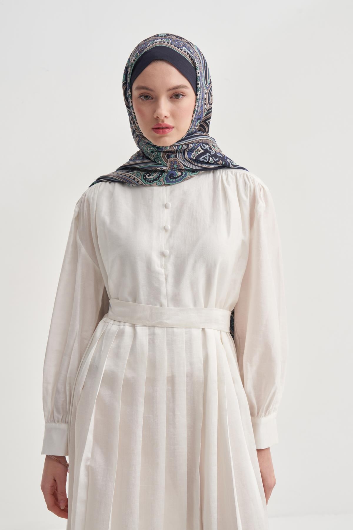 Sienna Lacivert Nilla Pamuklu Şal