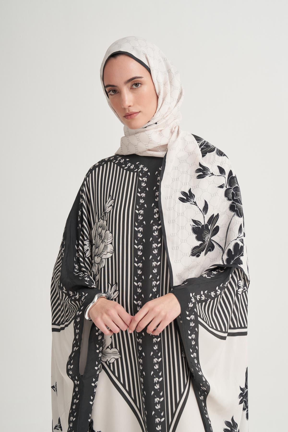 Novera Floş Kaftan Krem
