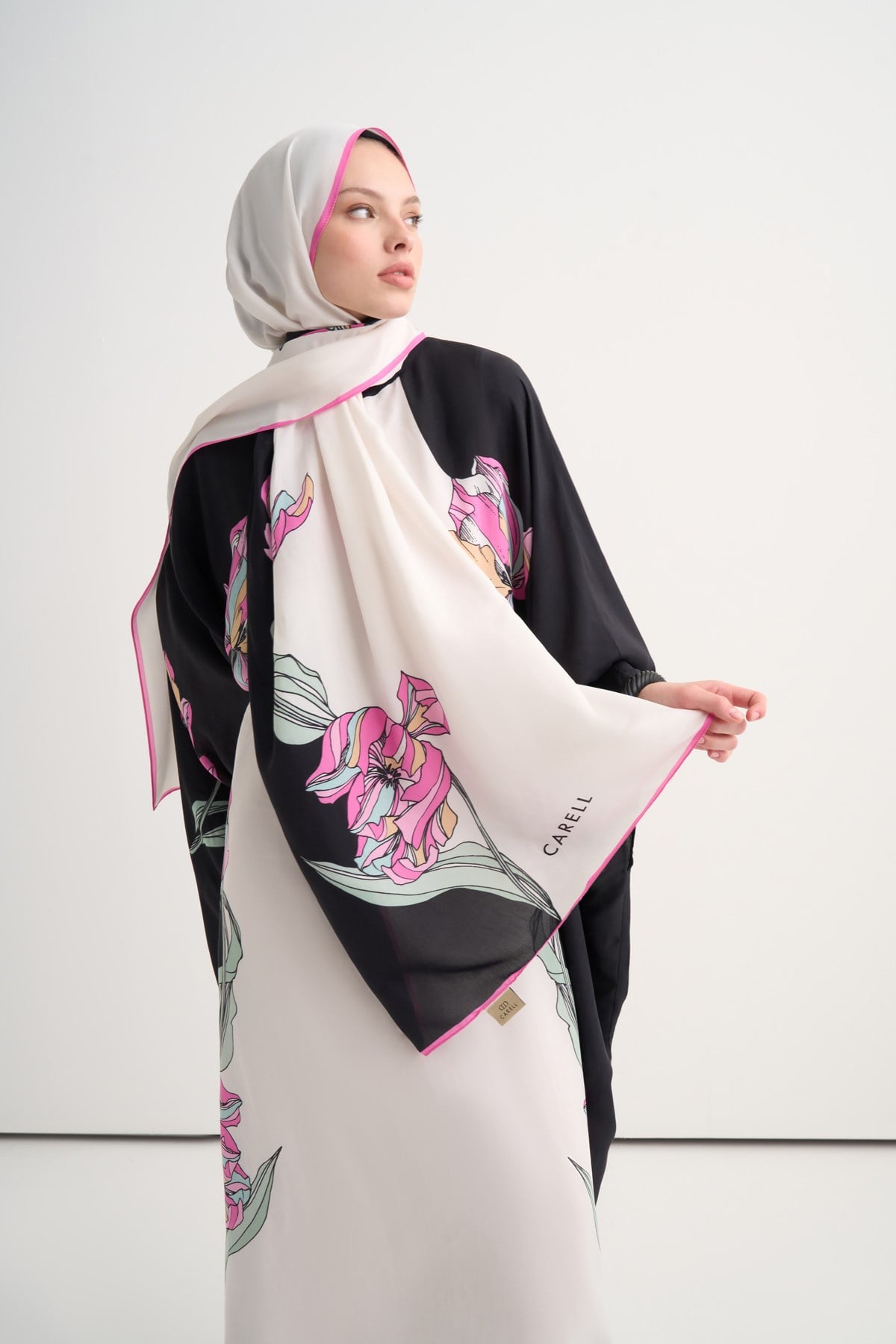 Mirelle Floş Şal Siyah
