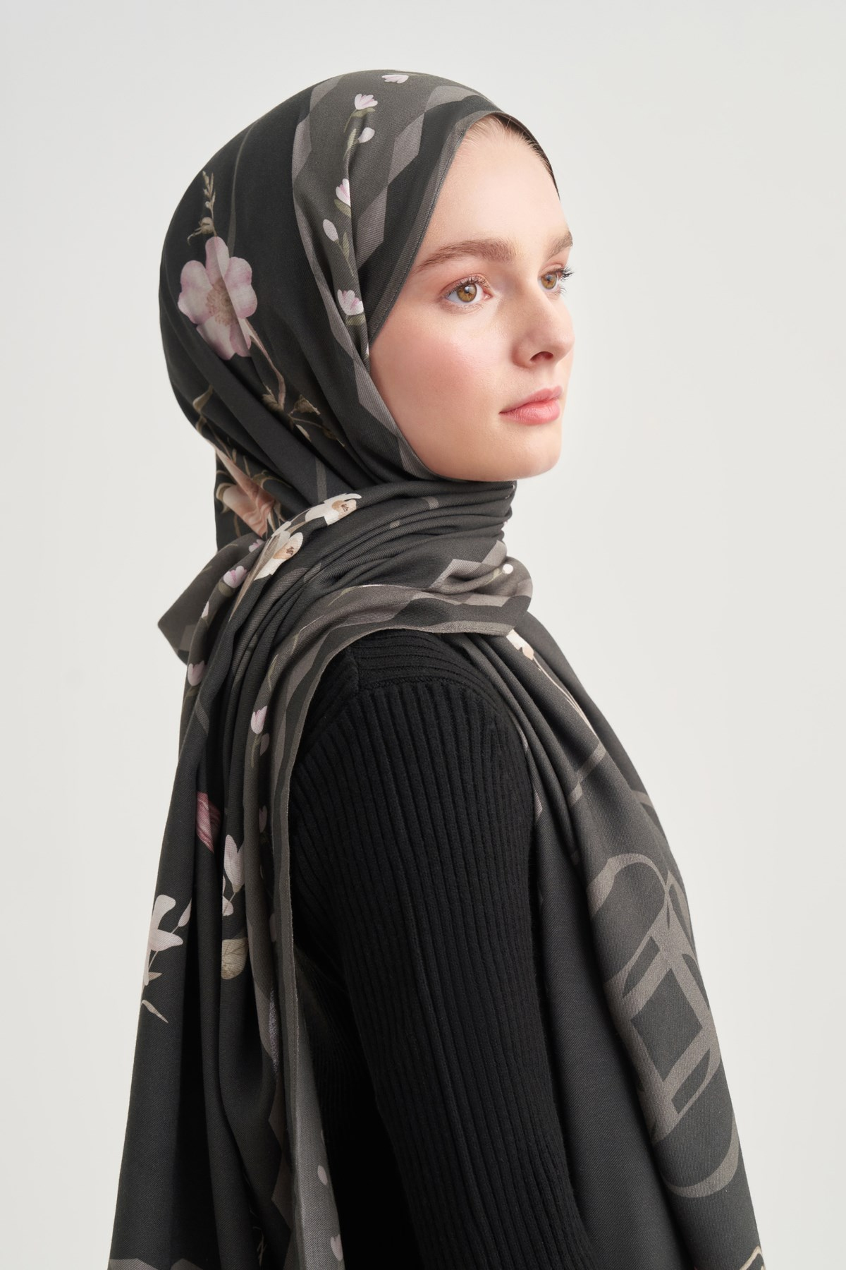 Fiora Desen Norena Yünlü Şal Antrasit