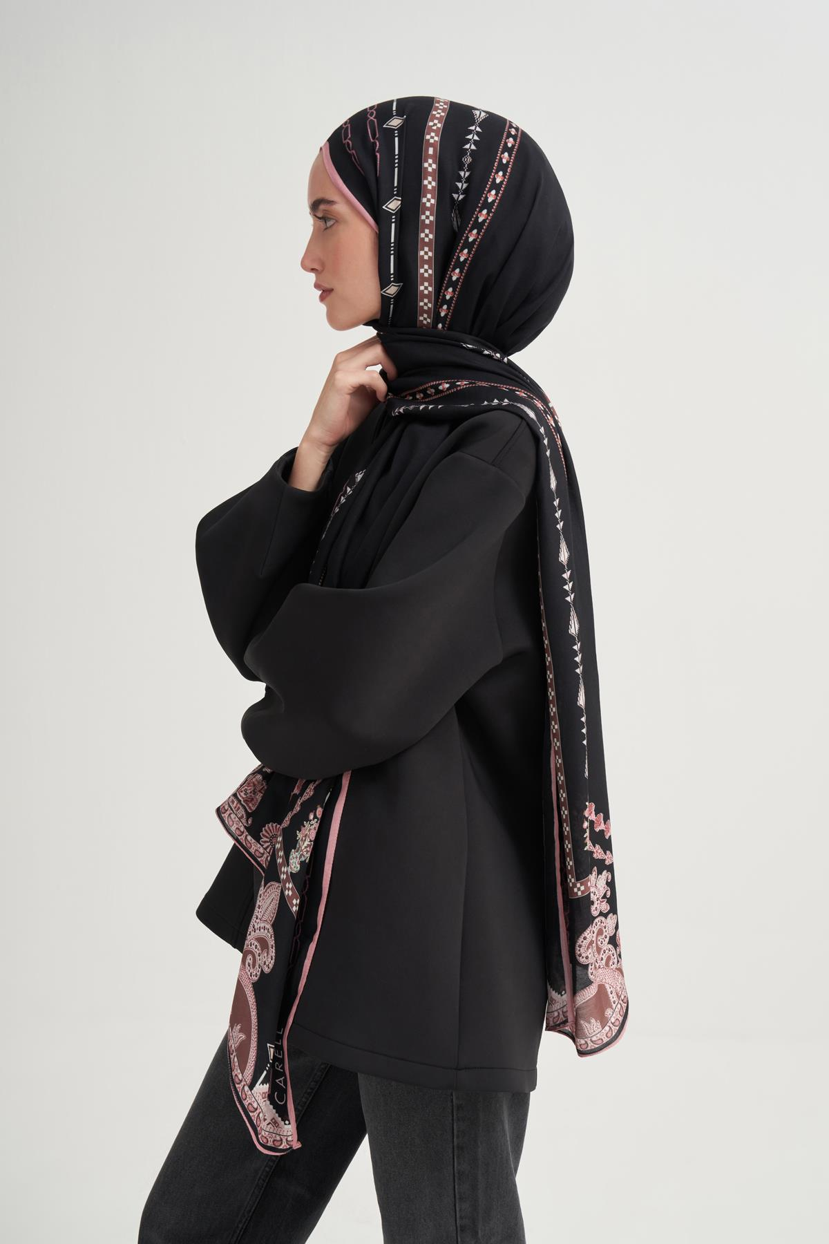 Saphira İncira Viskon Şal Soft Pembe