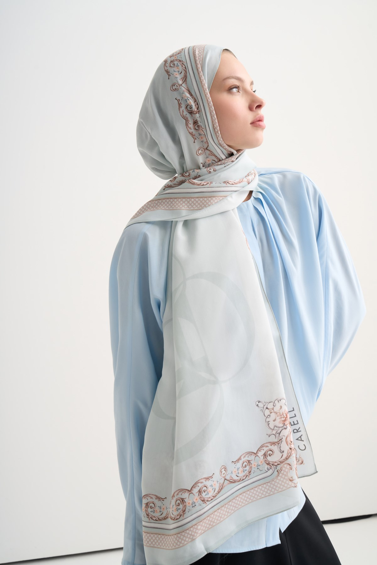 Baroque Floş Şal Turkuaz