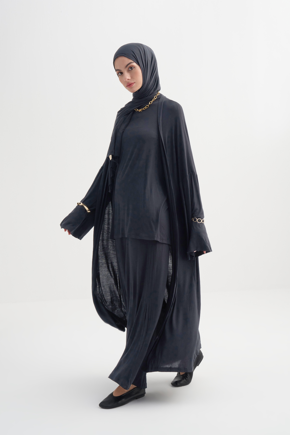Micro Modal Abaya Antrasit