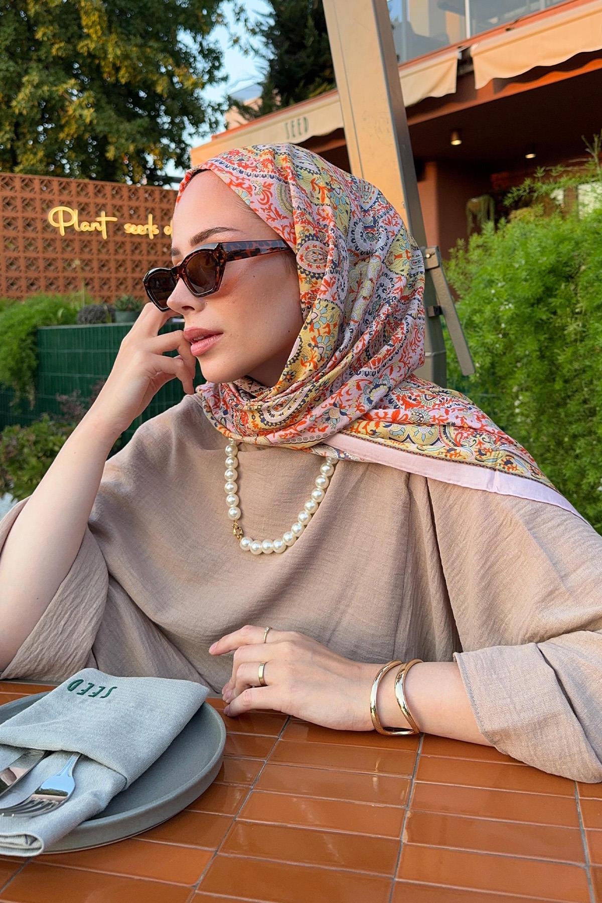 Duygu Goncu'nun Tercihi Sunset Comfy İpek Şal