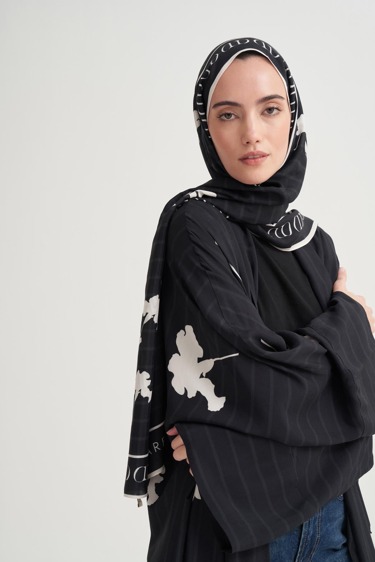 Sira Premium Floş Abaya Siyah