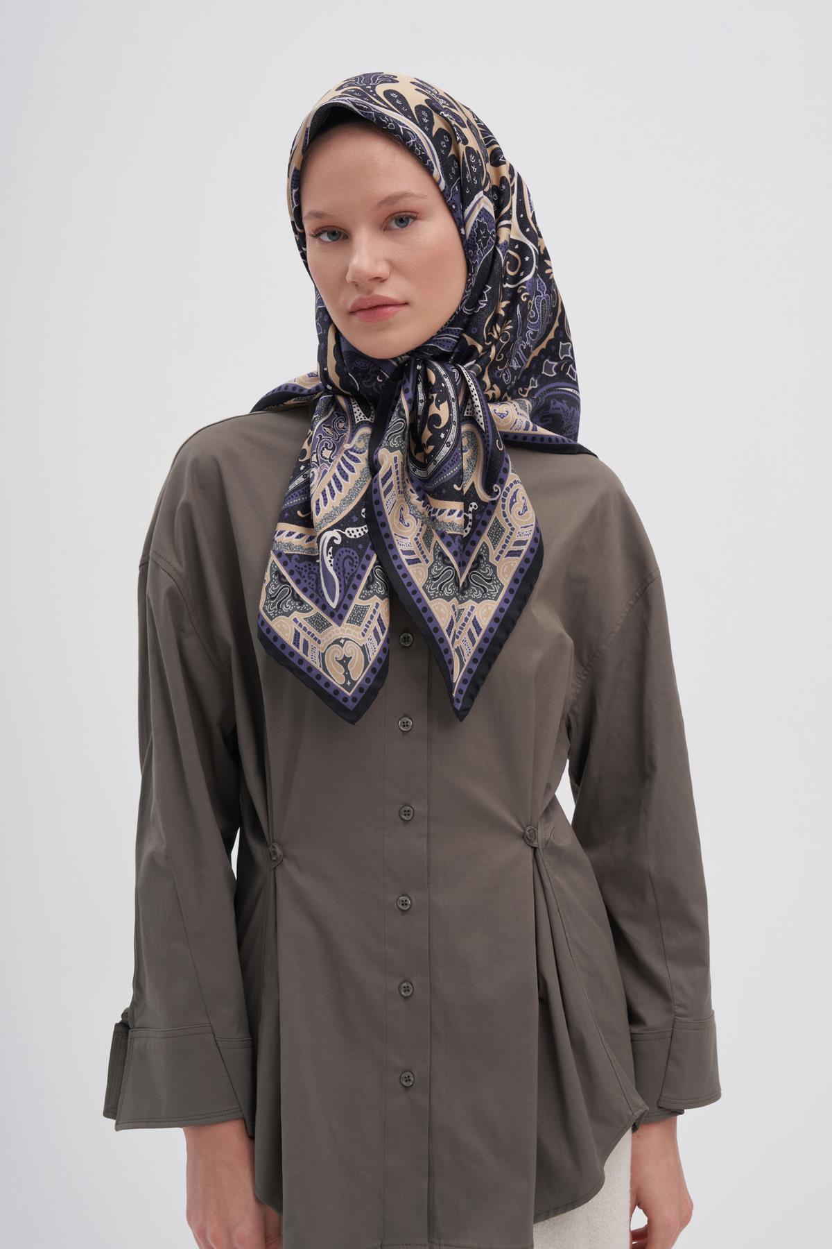 Emera Camel Mulbary İpek Eşarp