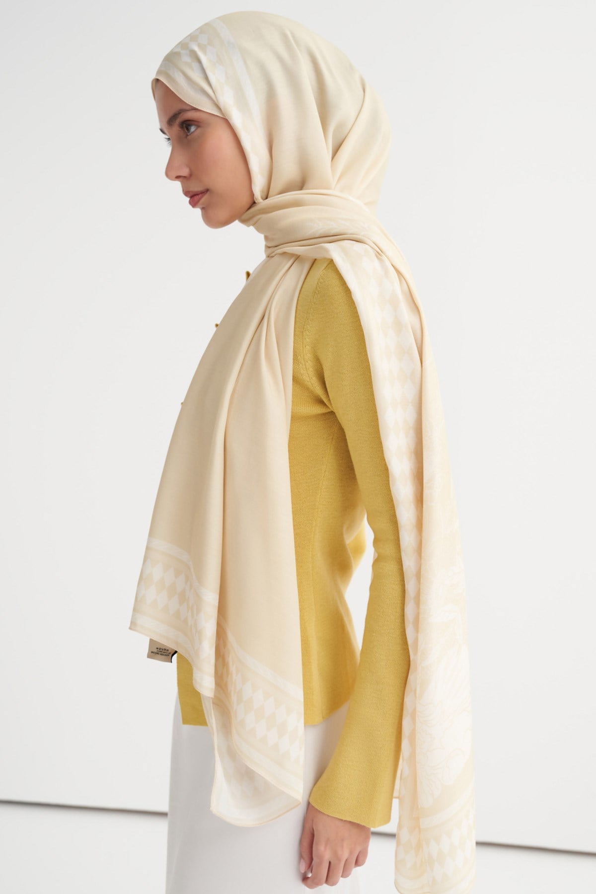 Fiora İncira Viskon Şal Soft Sarı
