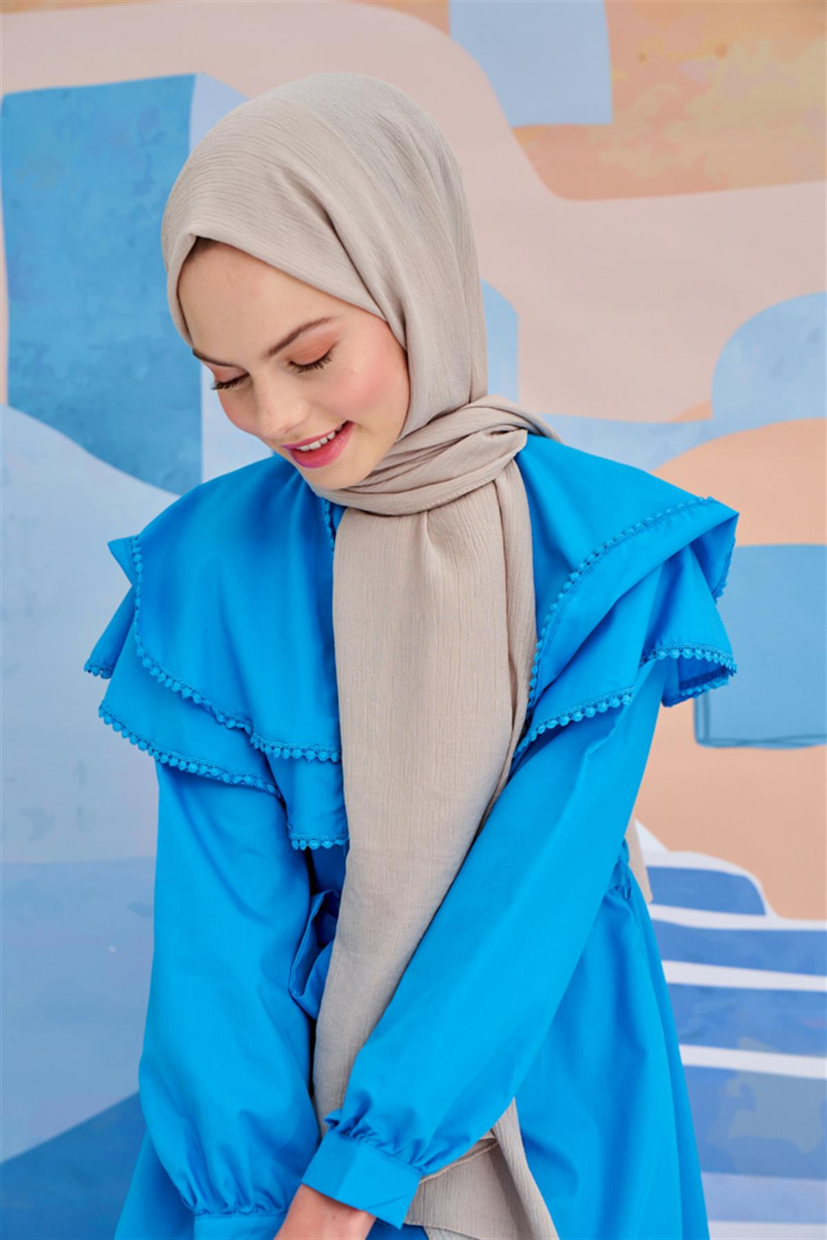 Lien Örme Şal Camel