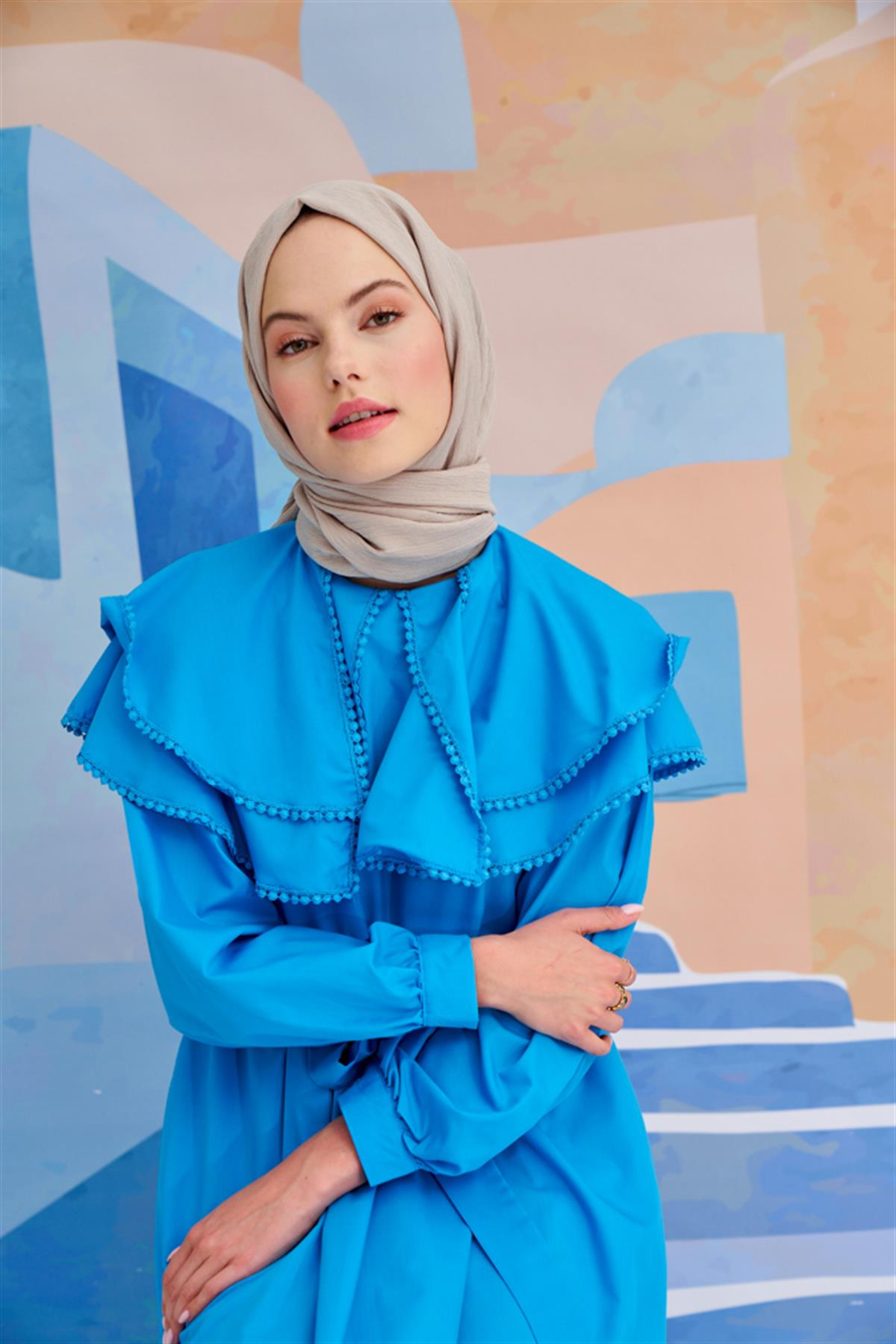 Lien Örme Şal Camel