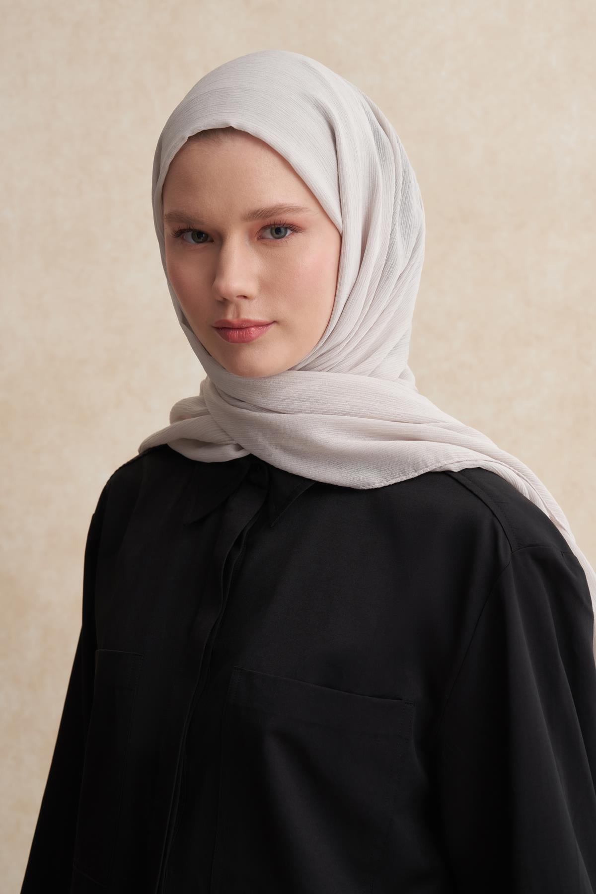 Lien Örme Şal Gümüş