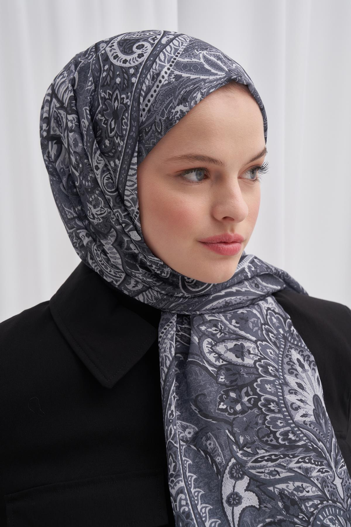Nilla Pamuklu Şal Diamond Gri